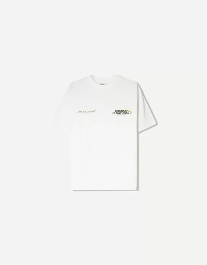 Tricou oversize imprimat cu maneca scurta Tricou oversize imprimat cu maneca scurta
