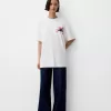 Tricou oversize imprimat cu maneca scurta