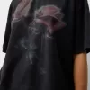 Tricou oversize imprimat cu maneca scurta Tricou oversize imprimat cu maneca scurta