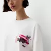 Tricou oversize imprimat cu maneca scurta
