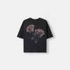 Tricou oversize imprimat cu maneca scurta Tricou oversize imprimat cu maneca scurta