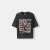 Tricou oversize imprimat cu maneca scurta
