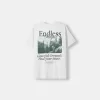 Tricou oversize imprimat cu maneca scurta Tricou oversize imprimat cu maneca scurta