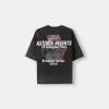 Tricou oversize imprimat cu maneca scurta