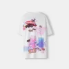 Tricou oversize imprimat cu maneca scurta