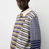 Tricou polo cu mânecă lungă în dungi