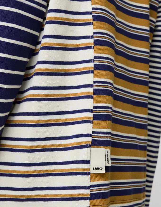 Tricou polo cu mânecă lungă în dungi