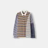 Tricou polo cu mânecă lungă în dungi