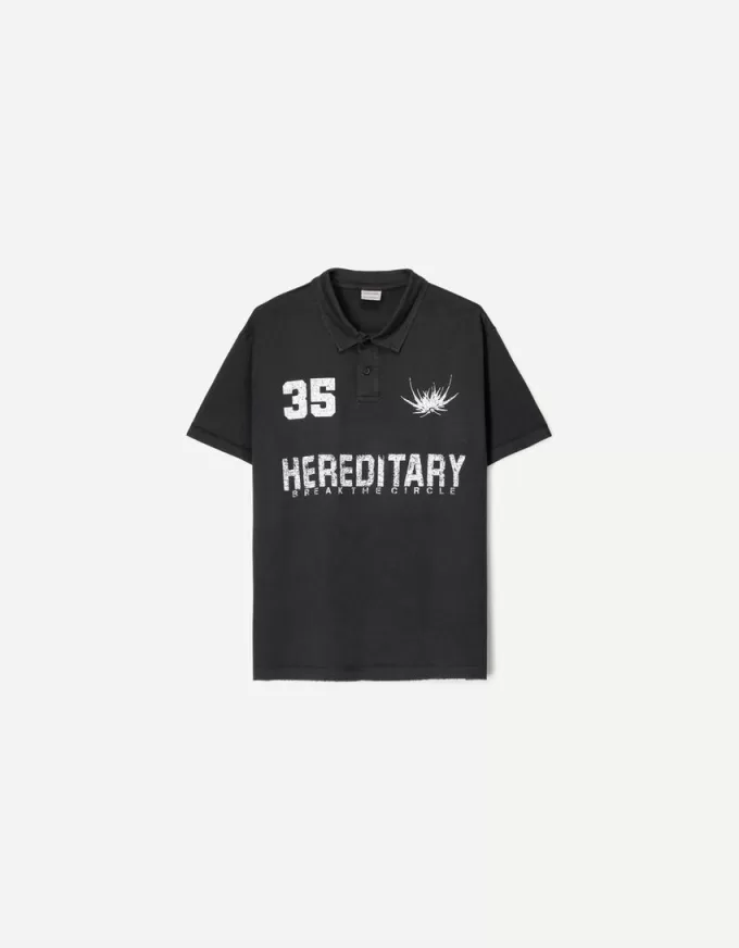 Tricou polo cu mânecă scurtă imprimat