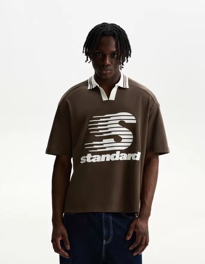 Tricou polo cu mânecă scurtă imprimat