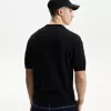 Tricou polo cu mânecă scurtă texturată