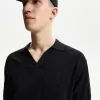 Tricou polo cu mânecă scurtă texturată