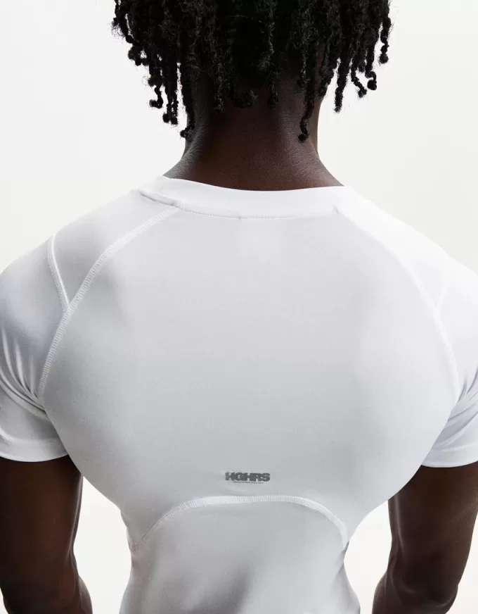 Tricou slim-fit cu maneca scurta, cu cusaturi