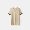 Tricou slim-fit cu maneca scurta, cu detaliu dungi