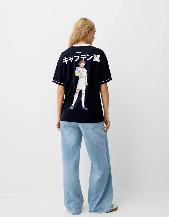 Tricou sportiv Captain Tsubasa cu maneca scurta