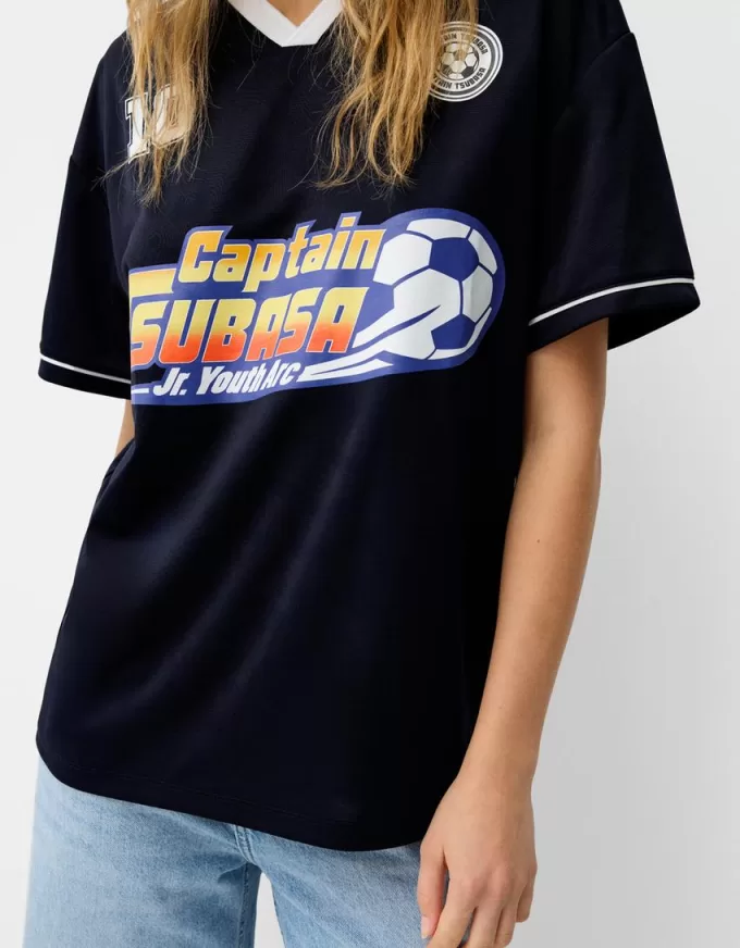 Tricou sportiv Captain Tsubasa cu maneca scurta
