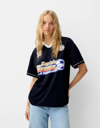 Tricou sportiv Captain Tsubasa cu maneca scurta