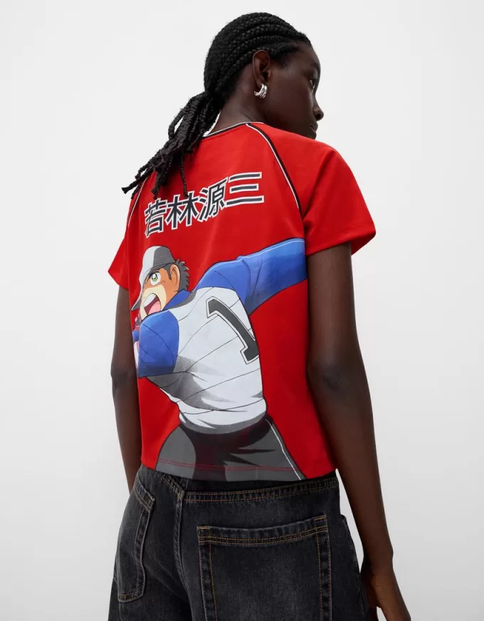 Tricou sportiv Captain Tsubasa cu maneca scurta