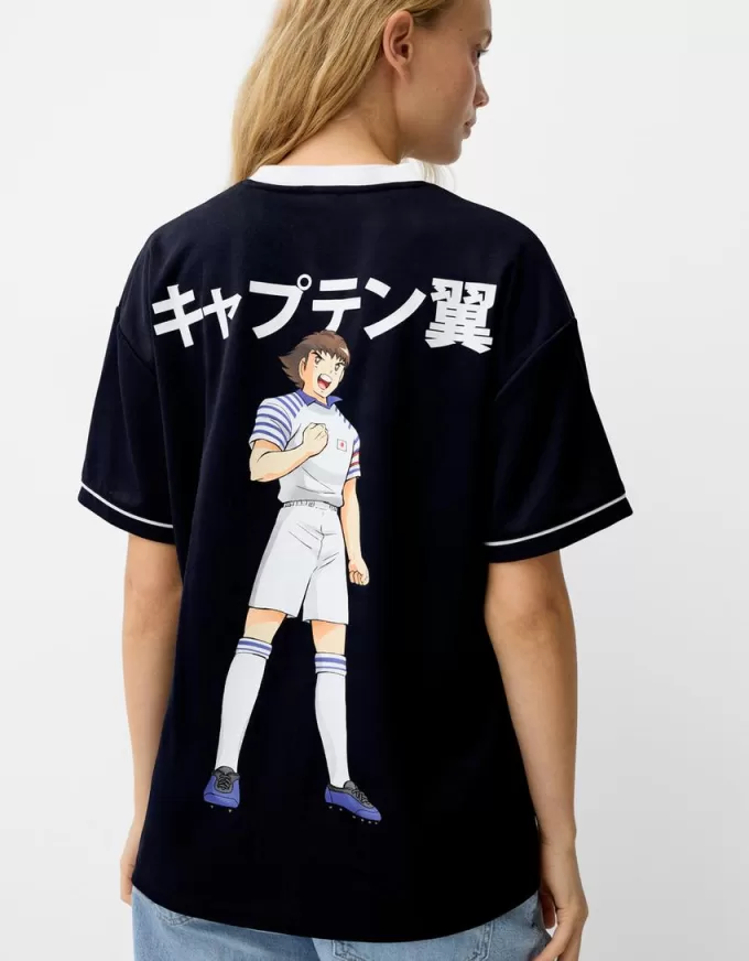 Tricou sportiv Captain Tsubasa cu maneca scurta
