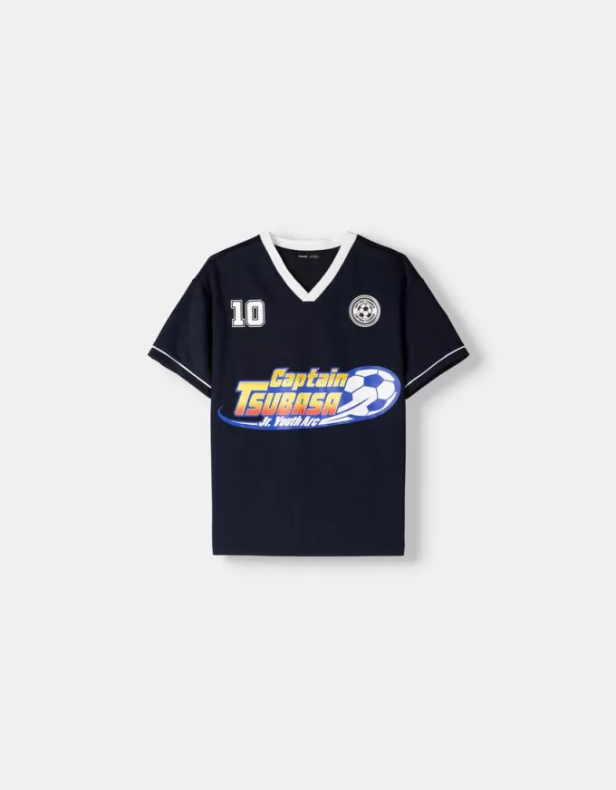 Tricou sportiv Captain Tsubasa cu maneca scurta