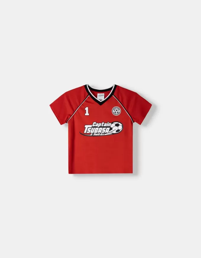 Tricou sportiv Captain Tsubasa cu maneca scurta