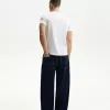 Tricou suflat cu mânecă scurtă brodat Tricou suflat cu mânecă scurtă brodat