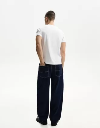 Tricou suflat cu mânecă scurtă brodat