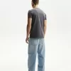Tricou suflat cu mânecă scurtă brodat Tricou suflat cu mânecă scurtă brodat