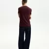 Tricou suflat cu mânecă scurtă brodat Tricou suflat cu mânecă scurtă brodat