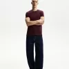 Tricou suflat cu mânecă scurtă brodat Tricou suflat cu mânecă scurtă brodat
