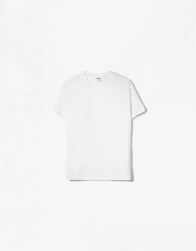 Tricou suflat cu mânecă scurtă brodat Tricou suflat cu mânecă scurtă brodat