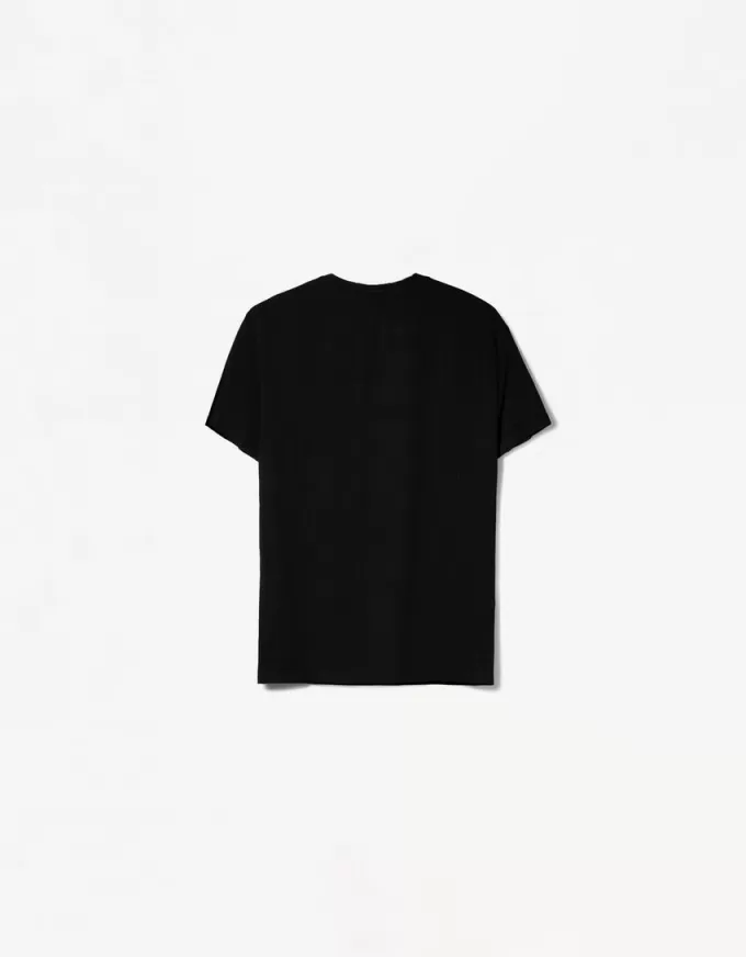 Tricou suflat cu mânecă scurtă brodat Tricou suflat cu mânecă scurtă brodat