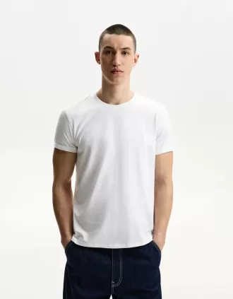 Tricou suflat cu mânecă scurtă brodat