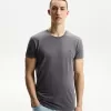 Tricou suflat cu mânecă scurtă brodat Tricou suflat cu mânecă scurtă brodat