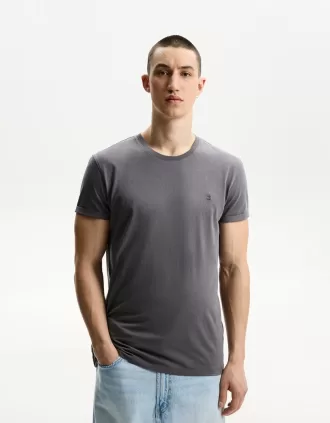 Tricou suflat cu mânecă scurtă brodat