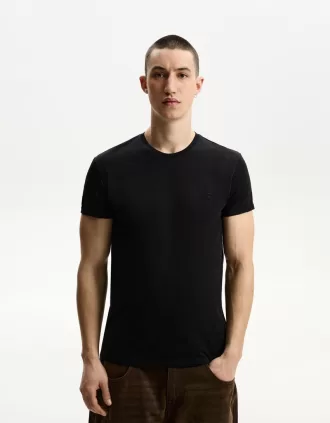 Tricou suflat cu mânecă scurtă brodat