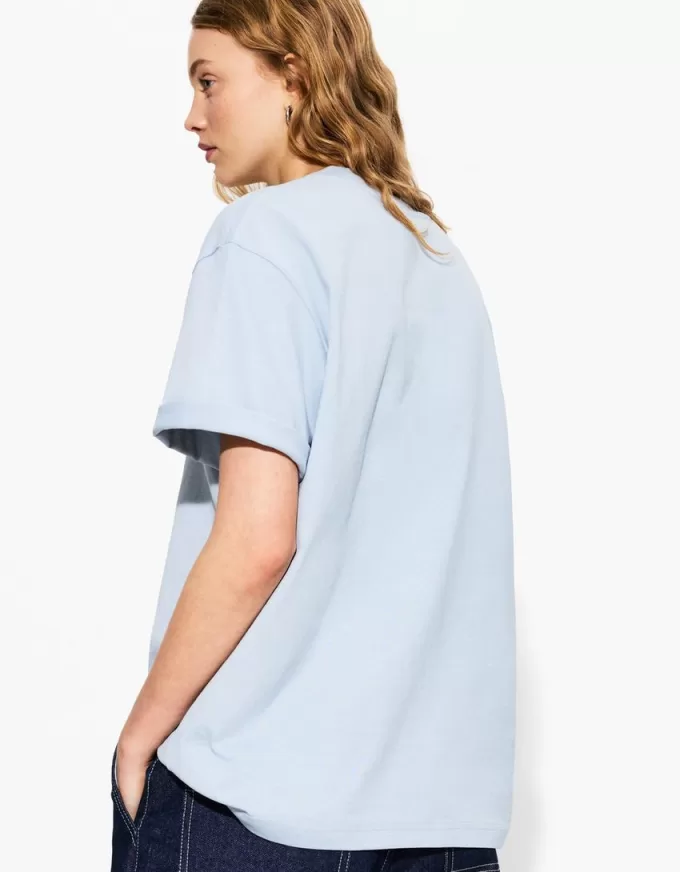 Tricou supradimensionat din bumbac cu mânecă scurtă Tricou supradimensionat din bumbac cu mânecă scurtă
