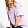 Tricou supradimensionat din bumbac cu mânecă scurtă Tricou supradimensionat din bumbac cu mânecă scurtă