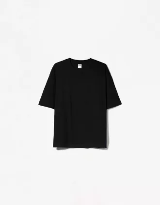 Tricou supradimensionat din bumbac cu mânecă scurtă