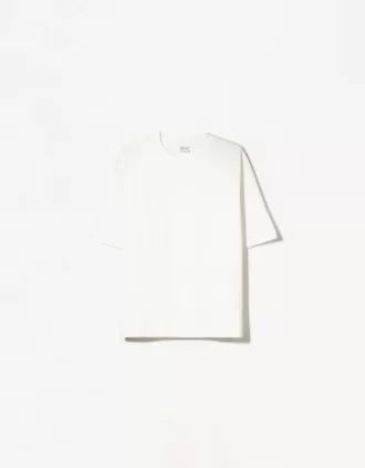 Tricou supradimensionat din bumbac cu mânecă scurtă