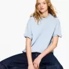 Tricou supradimensionat din bumbac cu mânecă scurtă Tricou supradimensionat din bumbac cu mânecă scurtă