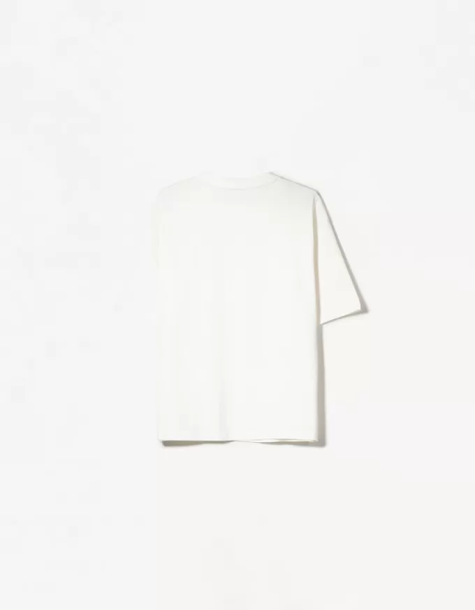 Tricou supradimensionat din bumbac cu mânecă scurtă Tricou supradimensionat din bumbac cu mânecă scurtă
