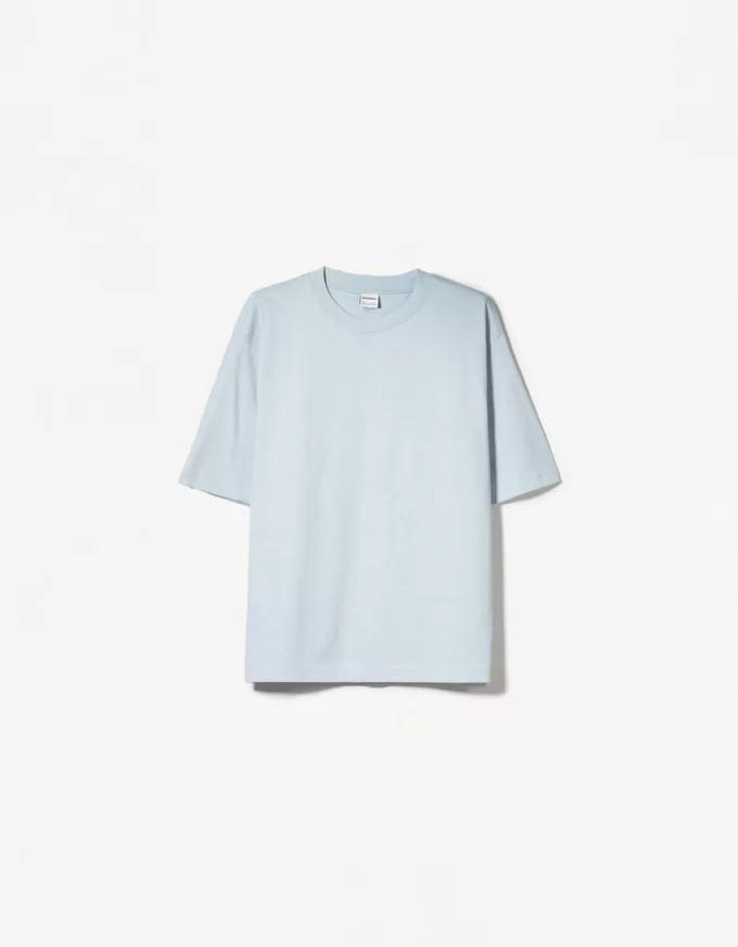 Tricou supradimensionat din bumbac cu mânecă scurtă Tricou supradimensionat din bumbac cu mânecă scurtă