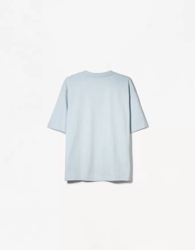 Tricou supradimensionat din bumbac cu mânecă scurtă Tricou supradimensionat din bumbac cu mânecă scurtă