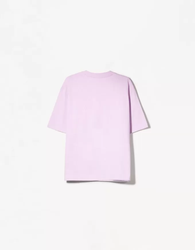 Tricou supradimensionat din bumbac cu mânecă scurtă Tricou supradimensionat din bumbac cu mânecă scurtă