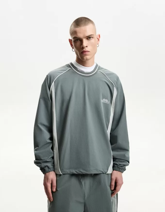 Tricou tehnic retro sport cu mânecă lungă