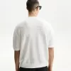 Tricou texturat cu maneca scurta