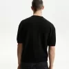 Tricou texturat cu maneca scurta