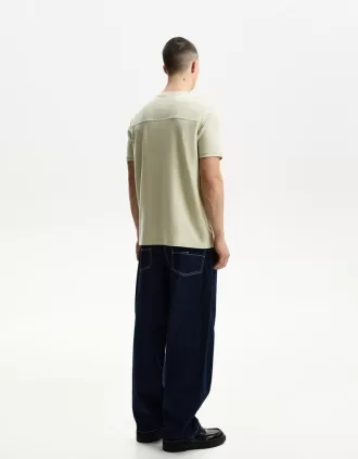 Tricou texturat cu maneca scurta