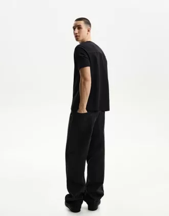 Tricou texturat cu maneca scurta